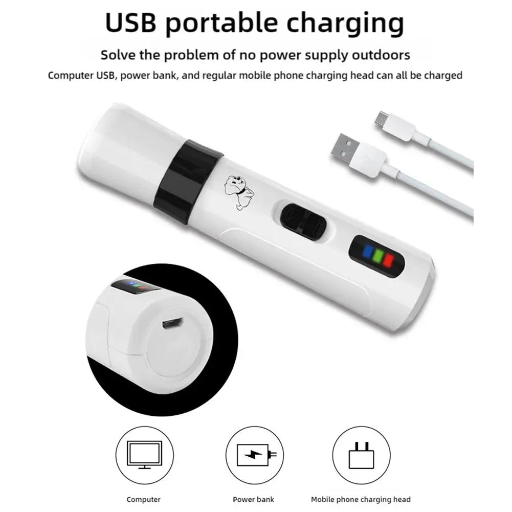 🐾 QuietPaw™ Painless Electric Pet Nail Grinder