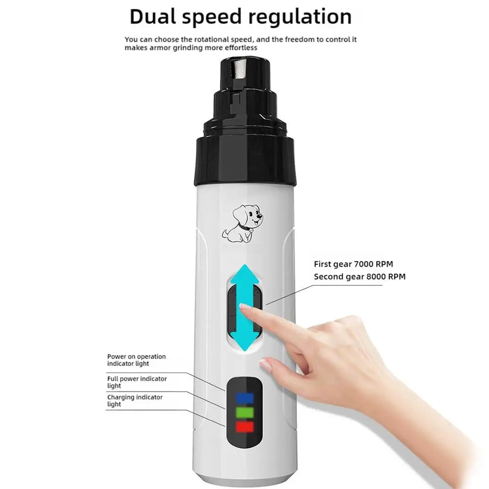 🐾 QuietPaw™ Painless Electric Pet Nail Grinder