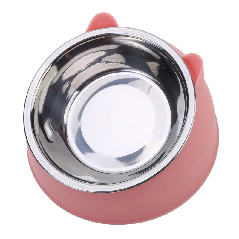 1/2/5 Piezas De Comederos Inclinados Creativos Para Gatos Y Cachorros, De Acero Inoxidable, Para Alimentar Y Beber, Para Mascotas, Perros Y Gatos