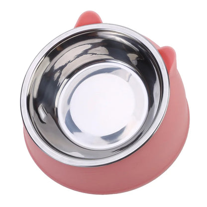1/2/5 Piezas De Comederos Inclinados Creativos Para Gatos Y Cachorros, De Acero Inoxidable, Para Alimentar Y Beber, Para Mascotas, Perros Y Gatos
