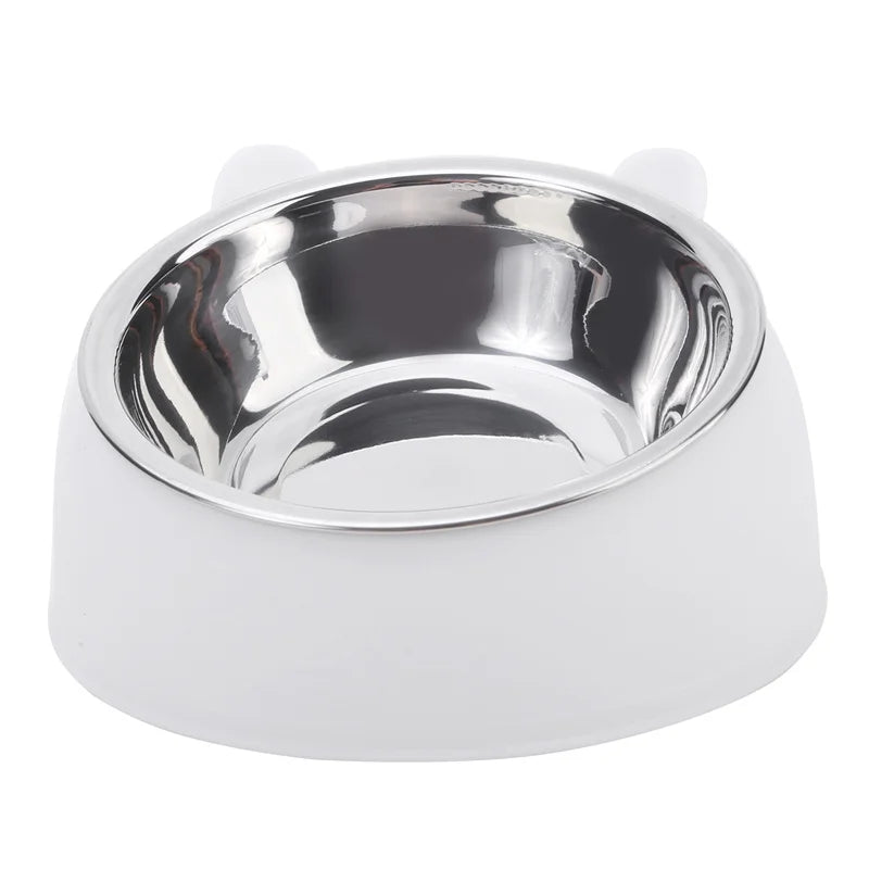 1/2/5 Piezas De Comederos Inclinados Creativos Para Gatos Y Cachorros, De Acero Inoxidable, Para Alimentar Y Beber, Para Mascotas, Perros Y Gatos