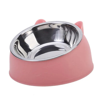 1/2/5 Piezas De Comederos Inclinados Creativos Para Gatos Y Cachorros, De Acero Inoxidable, Para Alimentar Y Beber, Para Mascotas, Perros Y Gatos