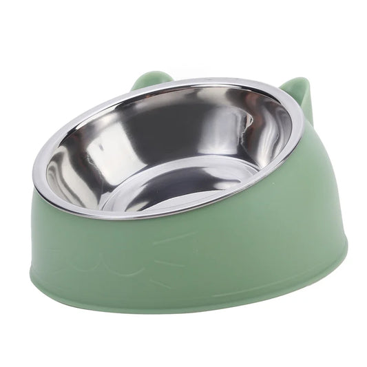 1/2/5 Piezas De Comederos Inclinados Creativos Para Gatos Y Cachorros, De Acero Inoxidable, Para Alimentar Y Beber, Para Mascotas, Perros Y Gatos