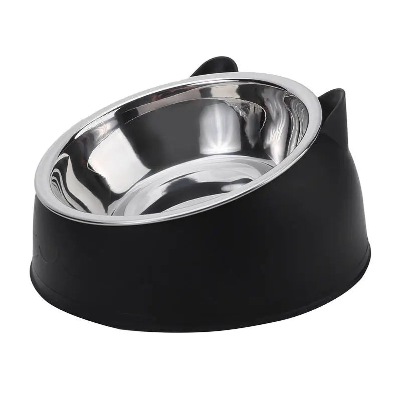 1/2/5 Piezas De Comederos Inclinados Creativos Para Gatos Y Cachorros, De Acero Inoxidable, Para Alimentar Y Beber, Para Mascotas, Perros Y Gatos