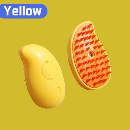 Cepillo De Masaje Con Pulverizador Para Perros Y Gatos, Cepillo De Vapor 3 En 1 Con Un Botón, Plegable, Giratorio, Flotante, Para Depilación