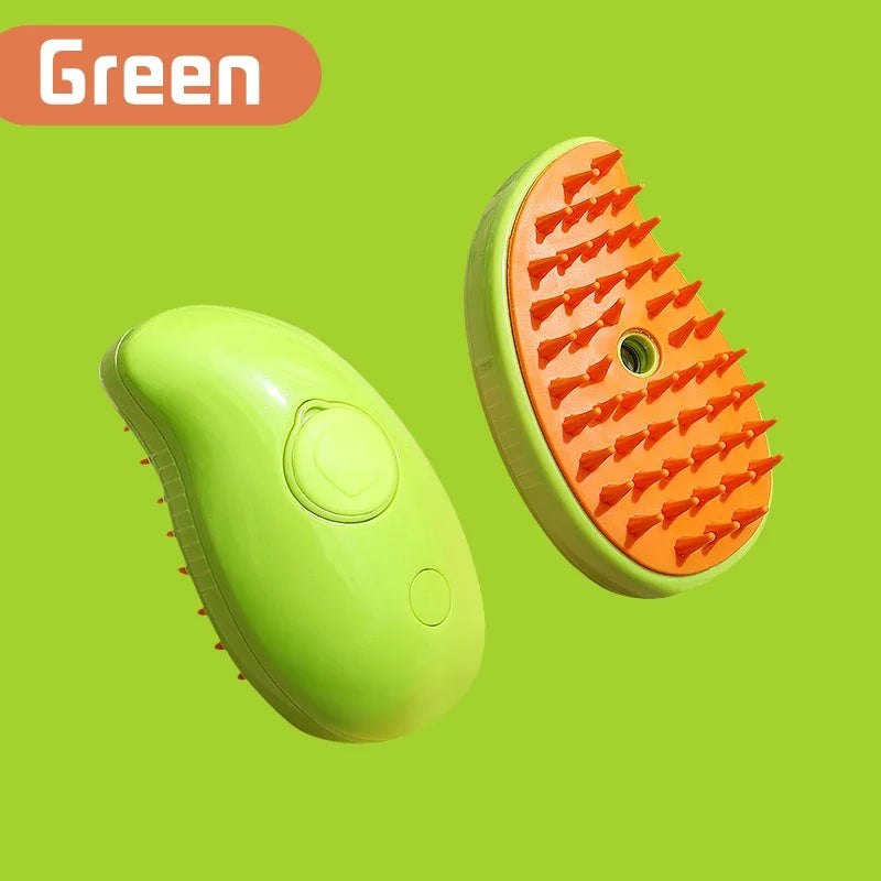 Cepillo De Masaje Con Pulverizador Para Perros Y Gatos, Cepillo De Vapor 3 En 1 Con Un Botón, Plegable, Giratorio, Flotante, Para Depilación