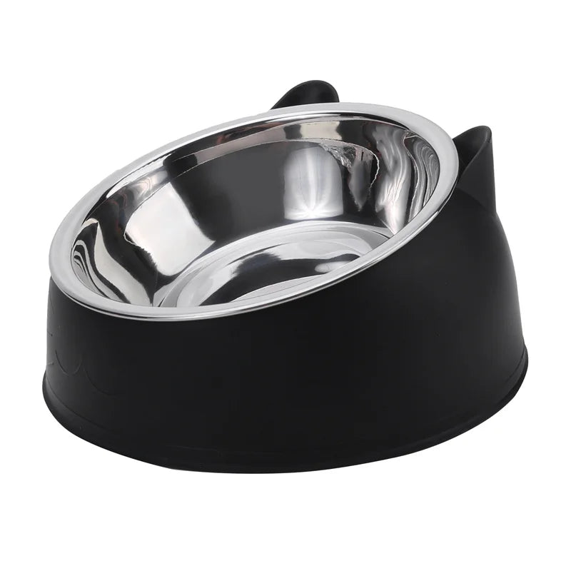 1/2/5 Piezas De Comederos Inclinados Creativos Para Gatos Y Cachorros, De Acero Inoxidable, Para Alimentar Y Beber, Para Mascotas, Perros Y Gatos