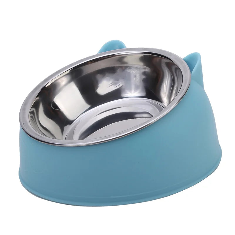 1/2/5 Piezas De Comederos Inclinados Creativos Para Gatos Y Cachorros, De Acero Inoxidable, Para Alimentar Y Beber, Para Mascotas, Perros Y Gatos