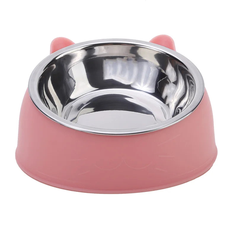 1/2/5 Piezas De Comederos Inclinados Creativos Para Gatos Y Cachorros, De Acero Inoxidable, Para Alimentar Y Beber, Para Mascotas, Perros Y Gatos