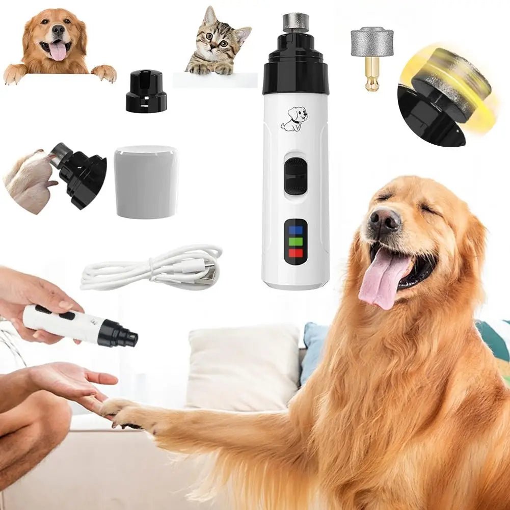 🐾 QuietPaw™ Painless Electric Pet Nail Grinder