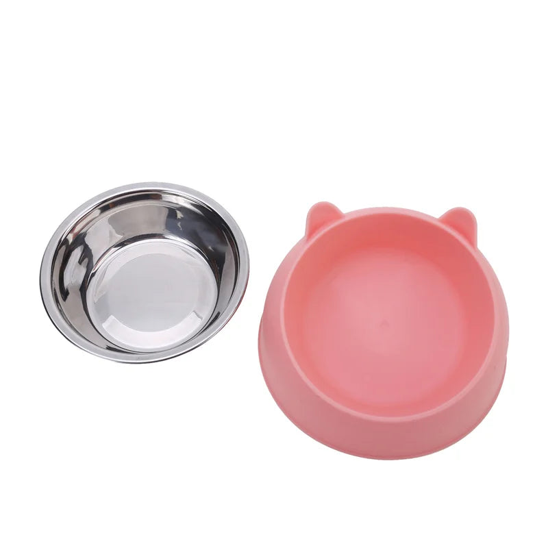1/2/5 Piezas De Comederos Inclinados Creativos Para Gatos Y Cachorros, De Acero Inoxidable, Para Alimentar Y Beber, Para Mascotas, Perros Y Gatos